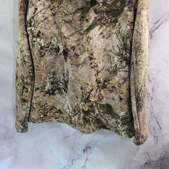 Cabelas Hoodie Womens Medium Camo Zone Western Zip Sweatshirt Jacket Grassland - Picture 7 of 12
